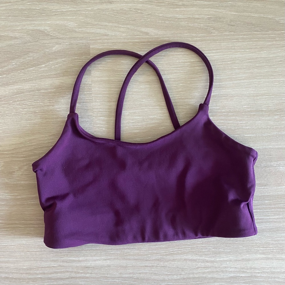 Girlfriend Collective Sports Bra, Size Small, Berry Color